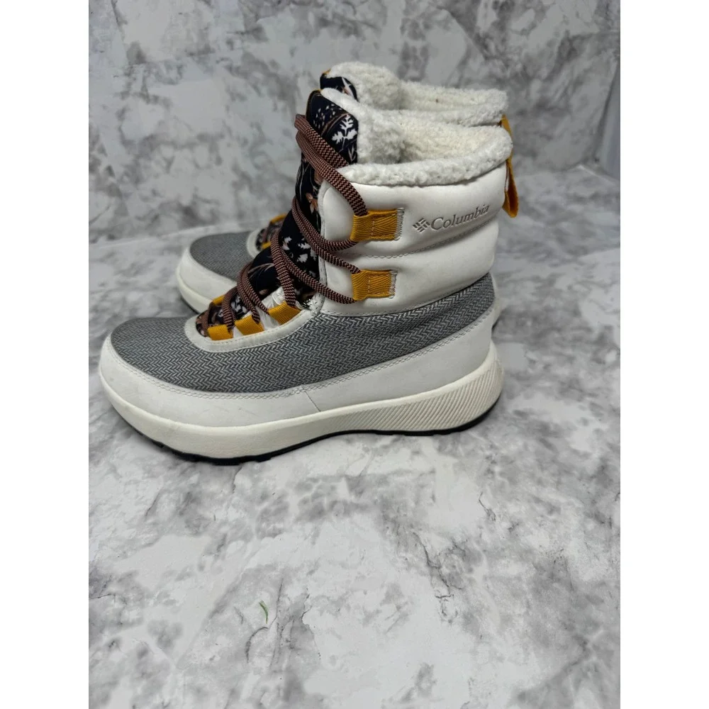 Columbia Keetley Shorty Waterproof Snow Boots White Floral BL9840-105 Womens 6